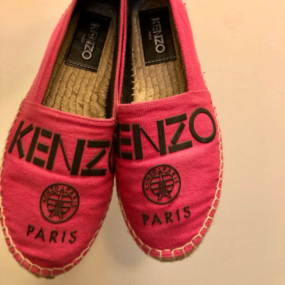 Kenzo Hot Pink Canvas Espadrilles